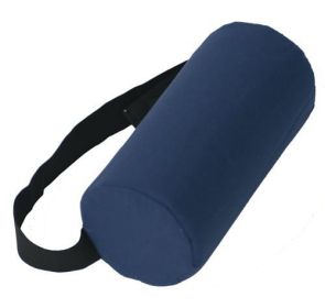Lumbar Roll Full-Firm Navy With Strap  5  Dia. X 11