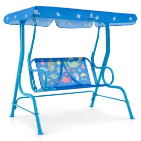 2 Person Kids Patio Swing Porch Bench with Canopy