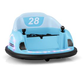 12V 360Â° Ride on Bumper Car for Toddlers with Remote Control-Light Blue