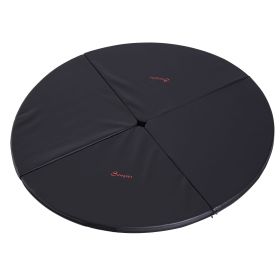 2T X 5W Foldable Dance Pole Crash Mat, Portable Round Pole Dance Mat, Lightweight And Foldable, Black