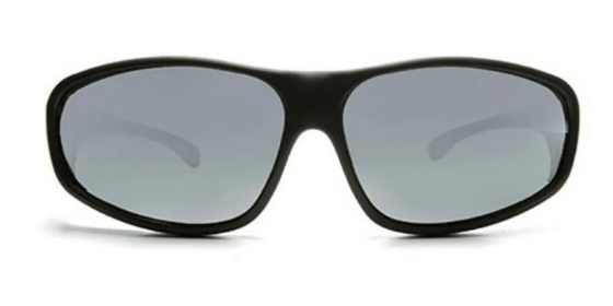 Solar Shield Dioptics Unisex Rectangle Sport Sunglasses Black