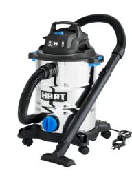 HART 8 Gallon 6 Peak HP Stainless Steel Wet/Dry Vacuum, VOC812SF 3703