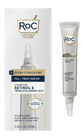 RoC Derm Correxion Fill + Treat Retinol & Hyaluronic Acid Serum, All Skin Types, 0.34 fl oz
