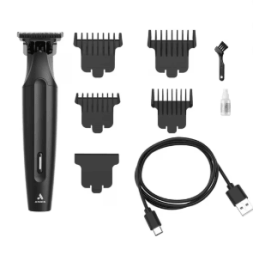 Andis inSIGHT Slim Cordless T Blade Trimmer, Lithium, 9-Piece Kit Includes 4 Combs, Matte Black