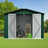 Metal garden sheds 8ftx6ft outdoor storage sheds Green+White