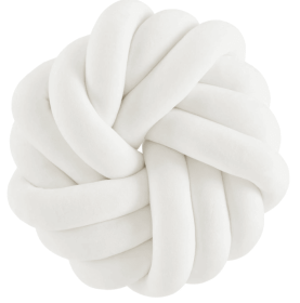 Home Decor Collection Stylehouse 14" x 14" White Mila Knot Decorative Pillow