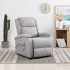 Massage Chair Light Gray Fabric