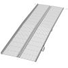 HOMCOM Aluminum Wheelchair Ramp, 8ft, Foldable, Textured for Home Access, Steps, Doorways, Silver