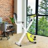 Foldable Magnetic Upright Exercise Bike Indoor Cycling with 8 Resistance Levels Yellow