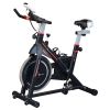 Upright Stationary Exercise Bike, Cardio Workout Training Bicycle w/ Adjustable Resistance LCD Monitor, Black