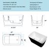 49'' x 28'' Acrylic Freestanding Soaking Bathtub, Square-shape Japanese Soaking Hot Tub, Sit-In Design with Chrome Overflow and Drain