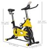Stationary Exercise Bike, Indoor Cardio Workout Cycling Bike with Belt Drive Adjustable Resistance, Seat, Handlebar w/ LCD Display for Home Gym