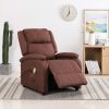 Massage Chair Brown Fabric