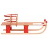 Folding Snow Sledge with Backrest 46.9" Wood