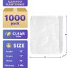 Pack of 1000 Gusset Bags, Clear 15 x 11 x 18. Plastic Expandable Bags 15x11x18. Thickness 1 mil. Polyethylene Bags for Industrial, Foodservice