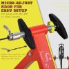 Bike Trainer Magnetic Bicycle Stand Indoor Exerciser w/ Quick Release Skewer, 5 Levels Resistance, Red