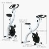 Foldable & Quiet Exercise Bike with 8-Level Magnetic Resistance, Pulse Sensor, Wheels and LCD Monitor, Black