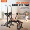VEVOR Power Tower with Bench, 10-Level Height Adjustable Pull Up Bar Stand Dip Station & Detachable Bench