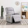 Massage Chair Light Gray Fabric