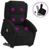 Stand up Massage Recliner Chair Black Velvet