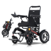 Black folding electric wheelchair.  24V / 500W 35km / h mobility scooter.  Foldable travel portable flight mobility scooter, medium-sized motorcycle
