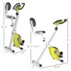 Foldable Magnetic Upright Exercise Bike Indoor Cycling with 8 Resistance Levels Yellow