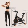 Upright Stationary Exercise Bike, Cardio Workout Training Bicycle w/ Adjustable Resistance LCD Monitor, Orange