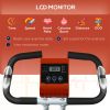 Foldable & Quiet Exercise Bike with 8-Level Magnetic Resistance, Pulse Sensor, Wheels and LCD Monitor, Red