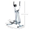 Upright Elliptical Trainer, Air Walker Exercise Machine with LCD Monitor for Aerobic Exercise, Gazelle Glider for Home, 242lbs Capacity, Grey