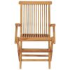 Folding Patio Chairs 6 pcs Solid Teak Wood