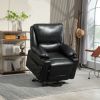 HOMCOM Power Lift Chair for Elderly, Faux Leather Recliner Sofa with Vibration Massage and Heat, Remote, Side Pockets, Black