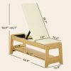 Wooden Adjustable Weight Bench with Dumbbell Rack, Flat or Incline Workout Bench for Home Gym Weight Lifting, White
