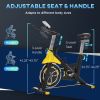Stationary Exercise Bike, Indoor Cardio Workout Cycling Bike with Belt Drive Adjustable Resistance, Seat, Handlebar w/ LCD Display for Home Gym
