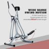 Upright Elliptical Trainer, Air Walker Exercise Machine with LCD Monitor for Aerobic Exercise, Gazelle Glider for Home, 242lbs Capacity, Grey