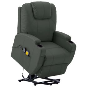 Stand up Massage Chair Anthracite Faux Leather (Color: Anthracite)