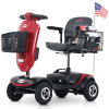 Outdoor compact mobility scooter with windshield ,300W Motor, Travel - Long Range Power Extended Battery with Cup holders , Storage Bag