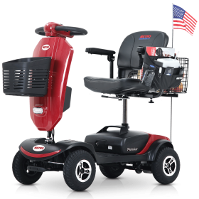 Outdoor compact mobility scooter with windshield ,300W Motor, Travel - Long Range Power Extended Battery with Cup holders , Storage Bag (Color: as Pic)