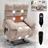 Lift Recliner Chair Heat Massage Dual Motor Infinite Position Up to 350 LBS Large Electric Power Lift Recliners with Power-Remote