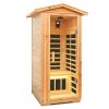 One person Far infrared old fir outdoor sauna room