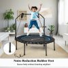 40 Inch Foldable Fitness Rebounder with Resistance Bands Adjustable Home