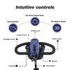 MAX SPORT BLUE 4 Wheels Outdoor Compact Mobility Scooter with 2 in 1 Cup & Phone Holder