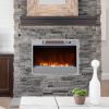 23 Inch 1500W Recessed Electric Fireplace Insert with Remote Control